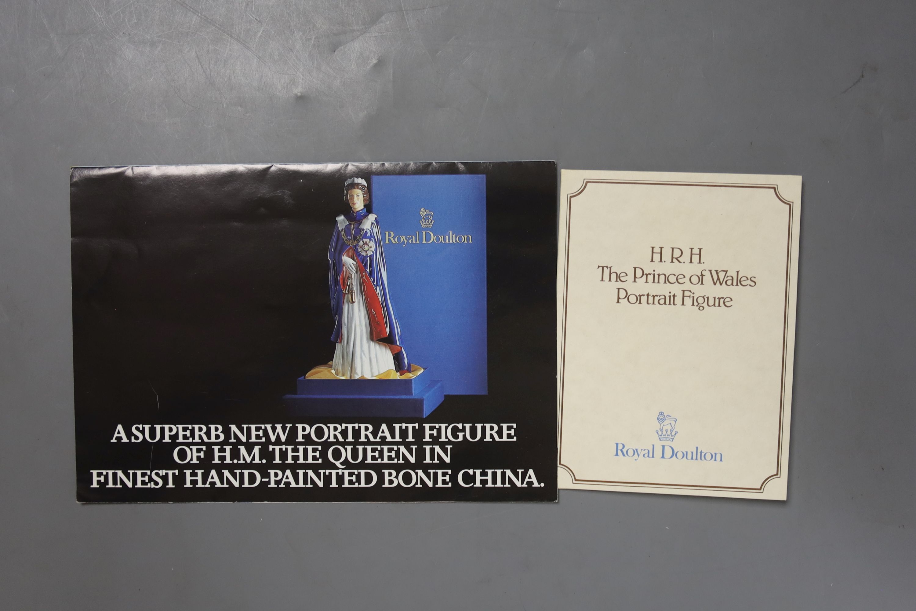 A Royal Doulton figure, 'HM Queen Elizabeth II 30th Anniversary of the Coronation', no. 129/2500 and three other Royal figures